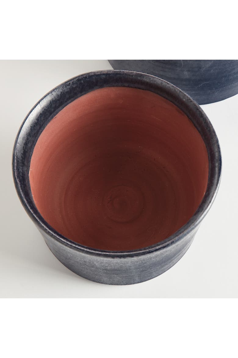 Navy Terracotta Planters Studio Cachepots, Set of 2, Alternate, color, Blue
