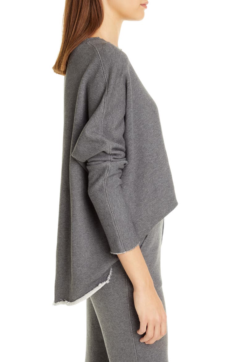 Anna Long Sleeve Capelet Sweatshirt, Alternate, color, DARK GREY MELANGE