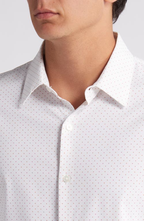 Bonobos Everyday Slim Fit Dot Print Stretch Cotton Button-up Shirt In Biddy Dot