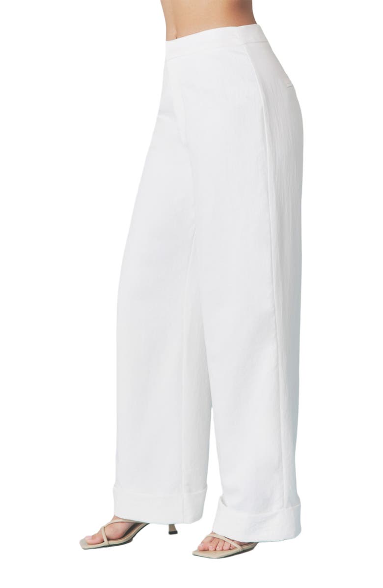 Six Stories Verity Tailored Textured Pants, Alternate, color, White
