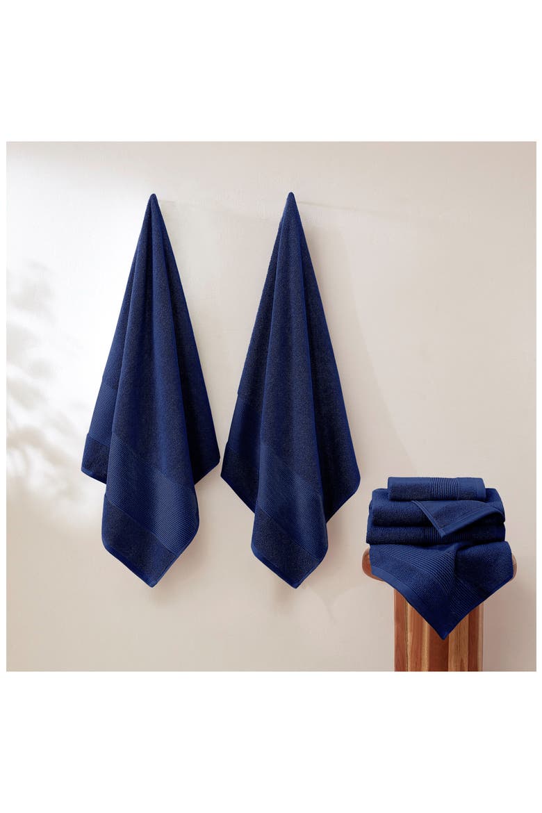 Air Cloud 6-Piece Towel Set, Alternate, color, NAVY