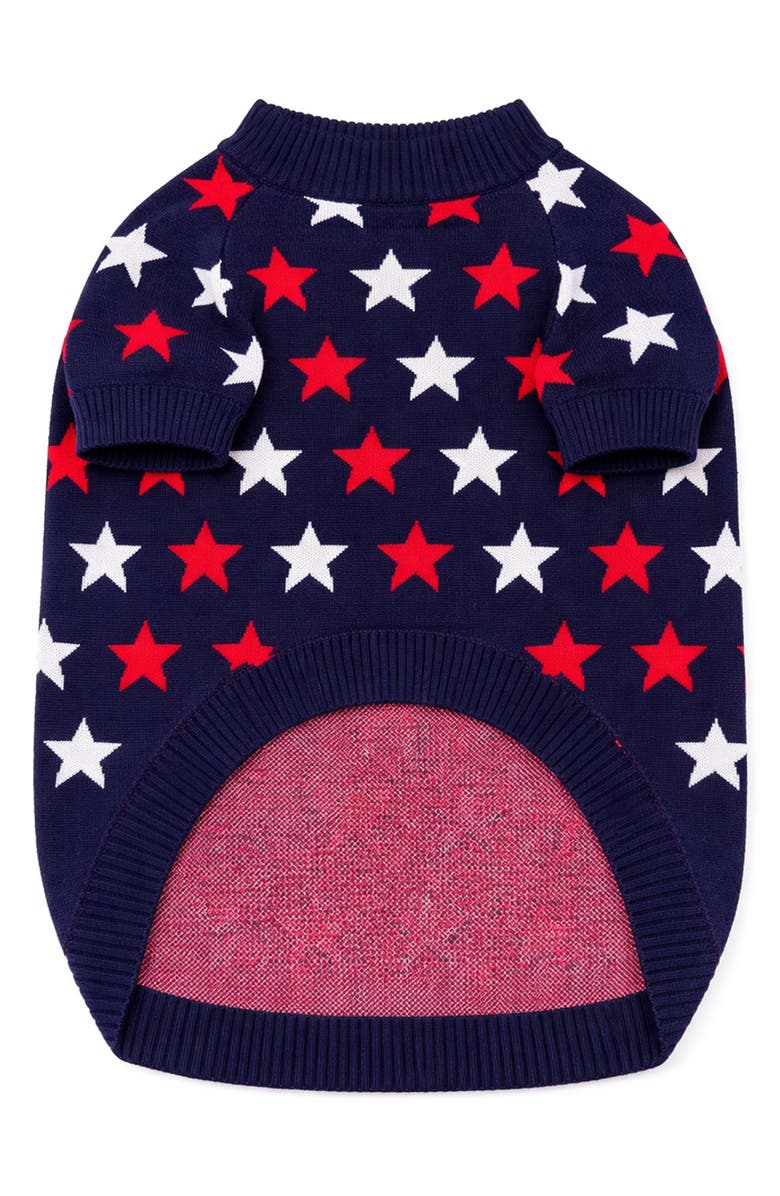 Found My Animal Star Pet Sweater, Alternate, color, Blue