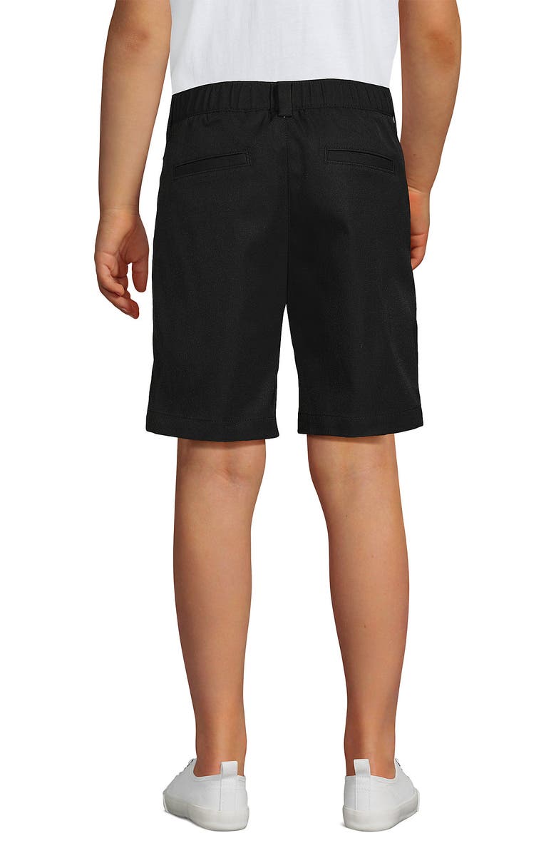 Lands' End Boys Husky Active Performance Chino Shorts, Alternate, color, Black