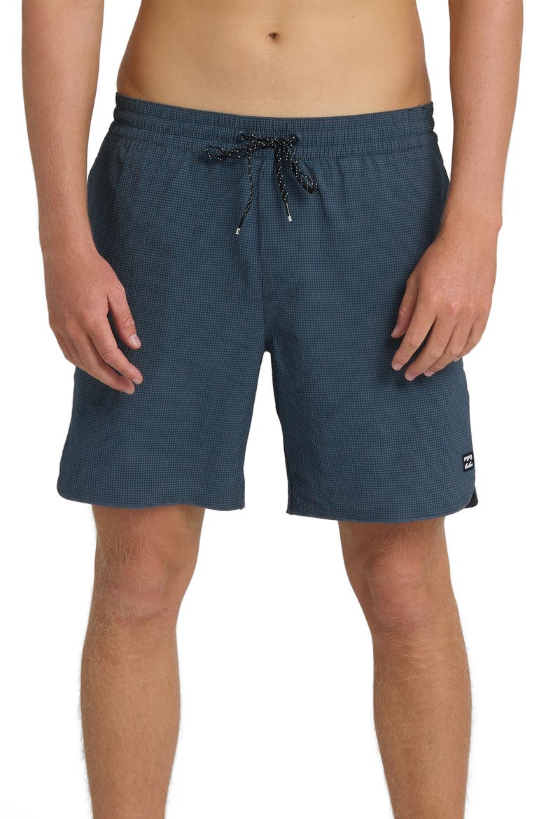 Reform Layback Swim Trunks, Main, color, DARK DENIM