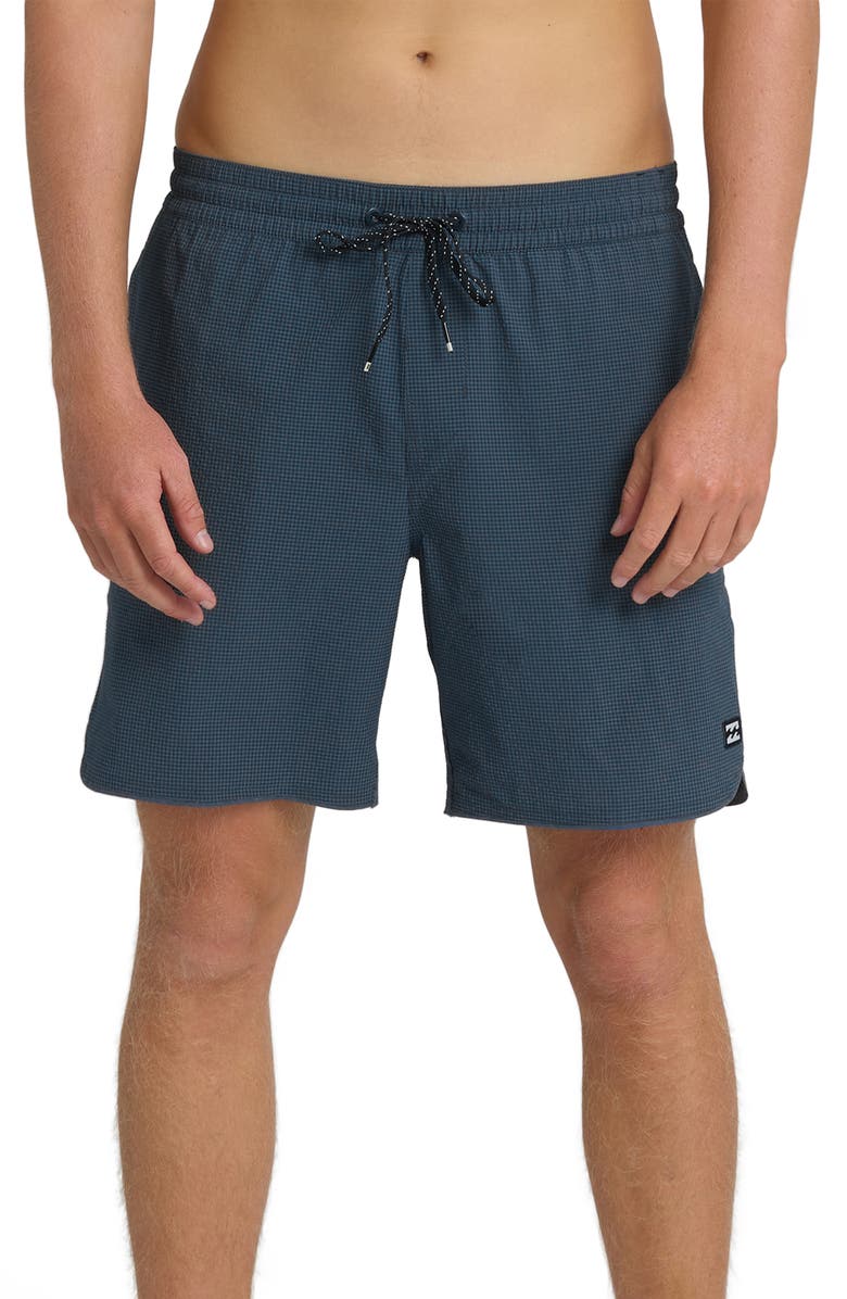 Billabong Reform Layback Swim Trunks, Main, color, Dark Denim