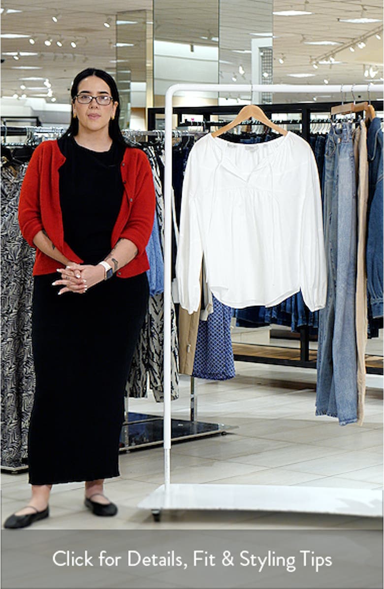 Tie Neck Poplin Top, sales video thumbnail