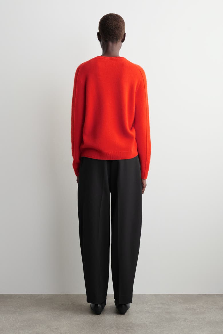 Cashmere Crew-Neck Sweater, Alternate, color, ORANGE