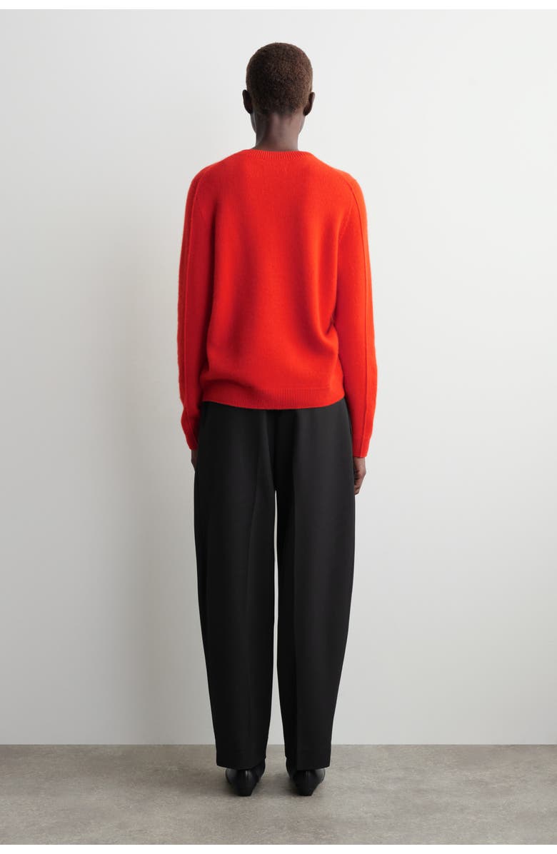 COS Cashmere Crew-Neck Sweater, Alternate, color, Orange