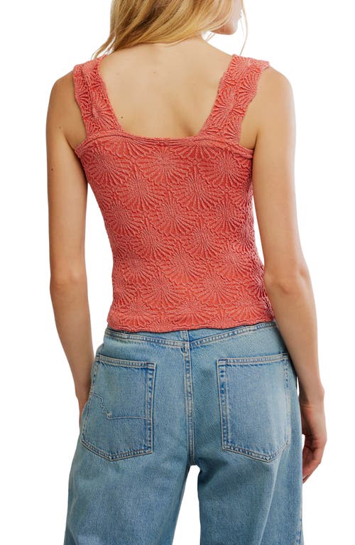Free People Love Letter Floral Knit Camisole In Pink