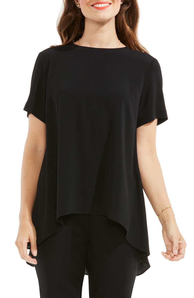 Vince Camuto Textured Georgette High/Low Blouse, Main, color, 