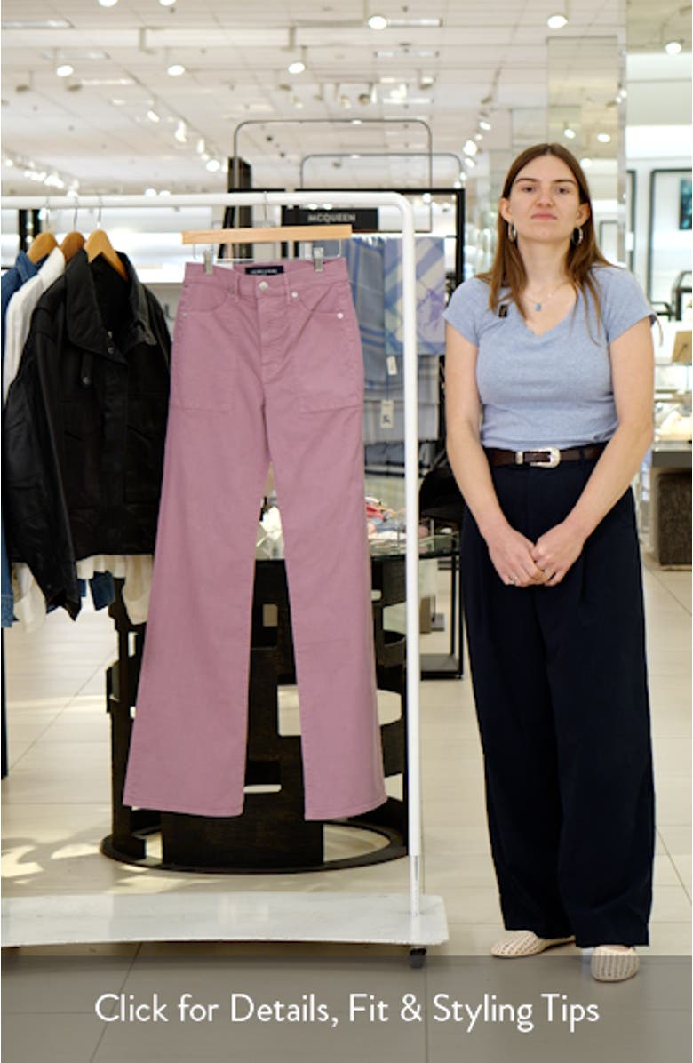 Crosbie Stitch Pocket High Waist Wide Leg Pants, sales video thumbnail