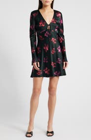 新品 MURRAL Framedflowerknitdress Floral-Print Supima® Cotton Sateen Shirt Dress