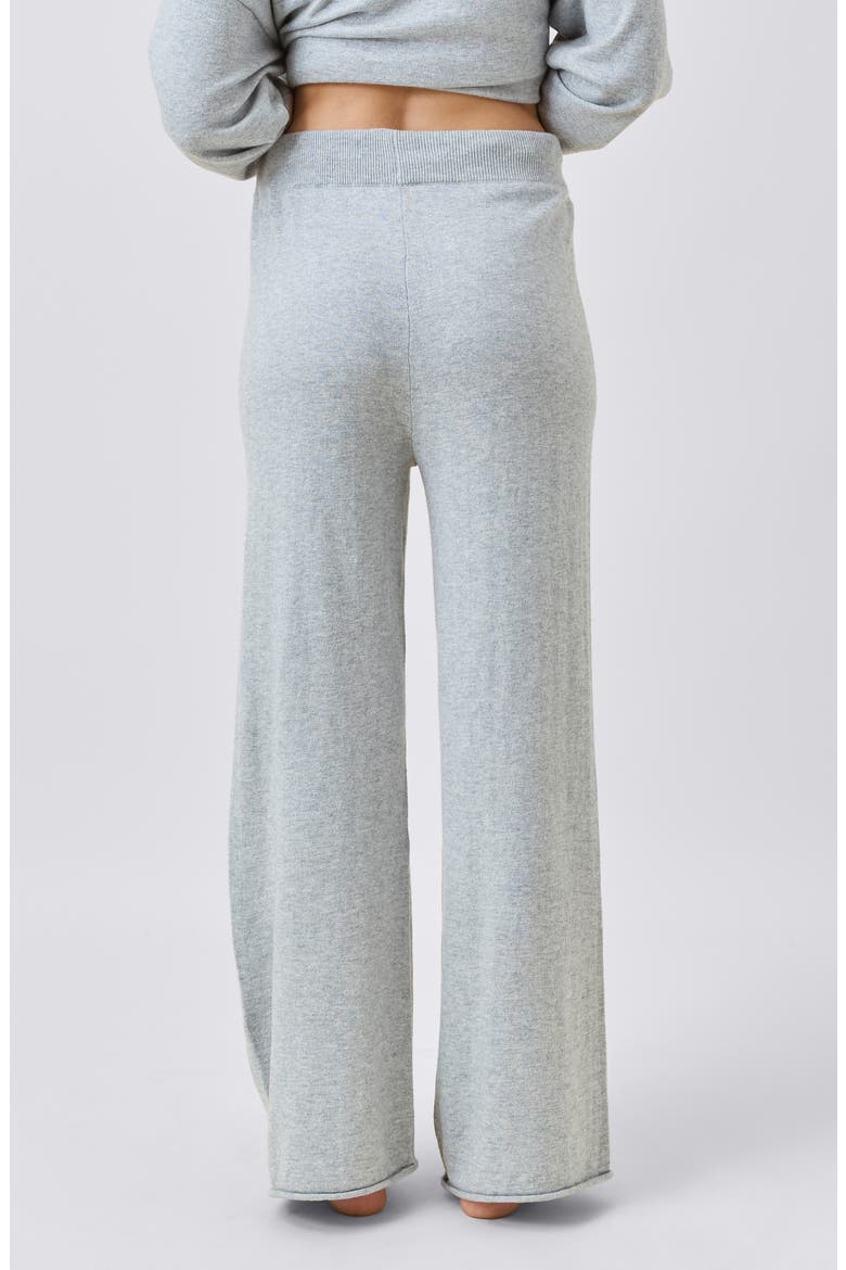 Cotton & Cashmere Straight Leg Pajama Pants, Alternate, color, GREY
