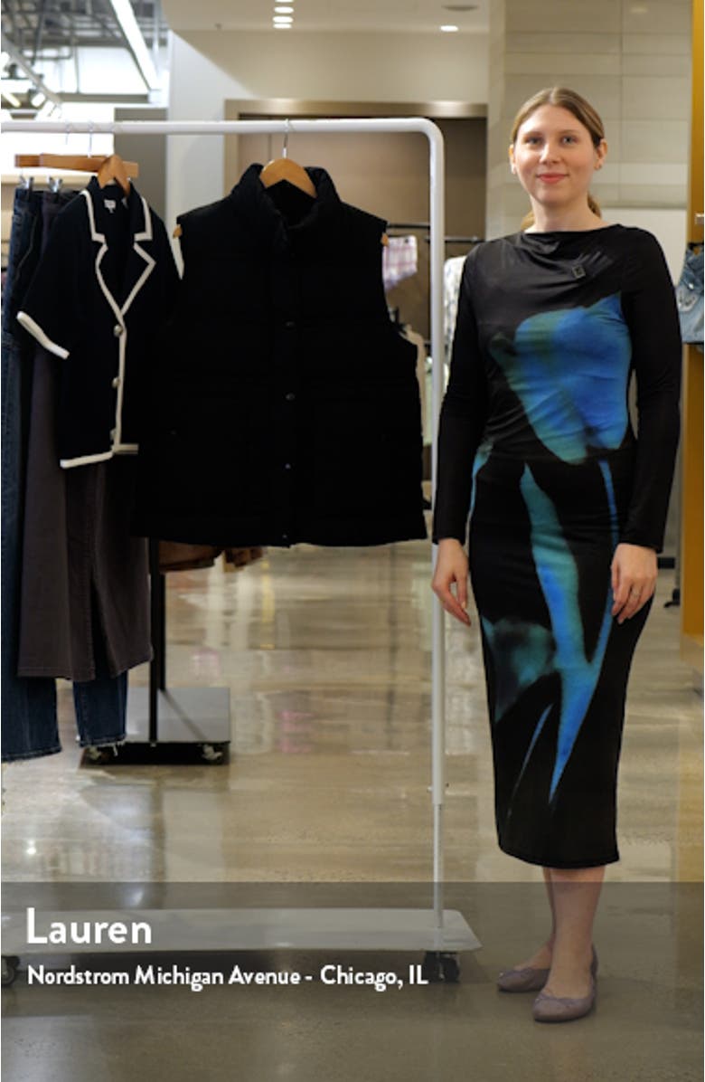 Minimalist Double Needle Stitch Recycled Polyester Puffer Vest, sales video thumbnail