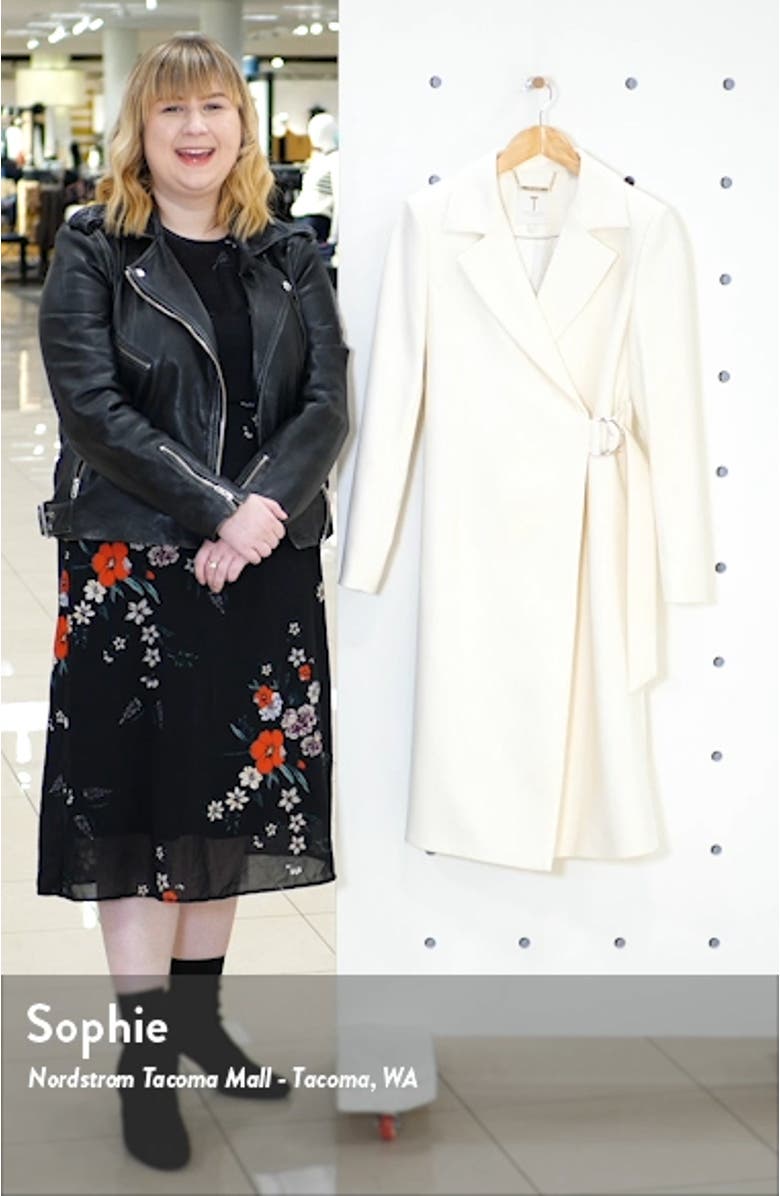 Dezpina Long D-Ring Wrap Coat, sales video thumbnail