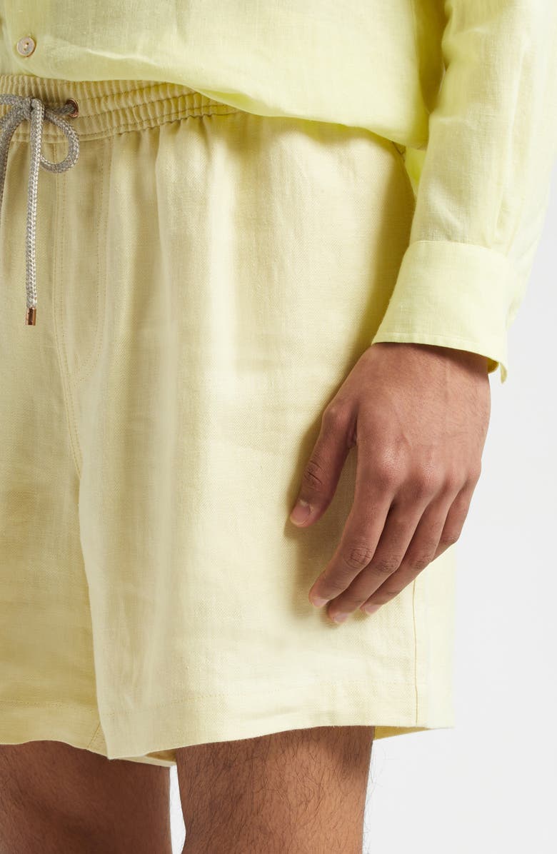 Agnona Linen Drawstring Shorts, Alternate, color, 