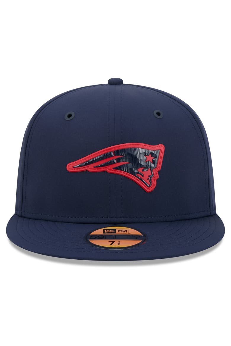 Men's New Era Navy New England Patriots 2026 Sideline 59FIFTY Fitted Hat, Alternate, color, Navy