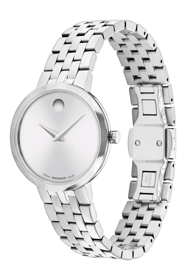 Museum Classic Bracelet Watch, 29.5mm, Alternate, color, SILVER