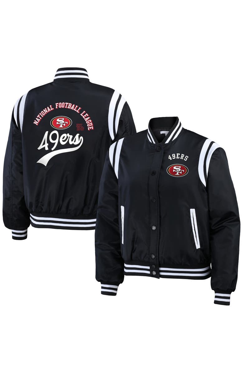WEAR by Erin Andrews Women's WEAR by Erin Andrews  Black San Francisco 49ers Full-Zip Bomber Jacket, Alternate, color, 