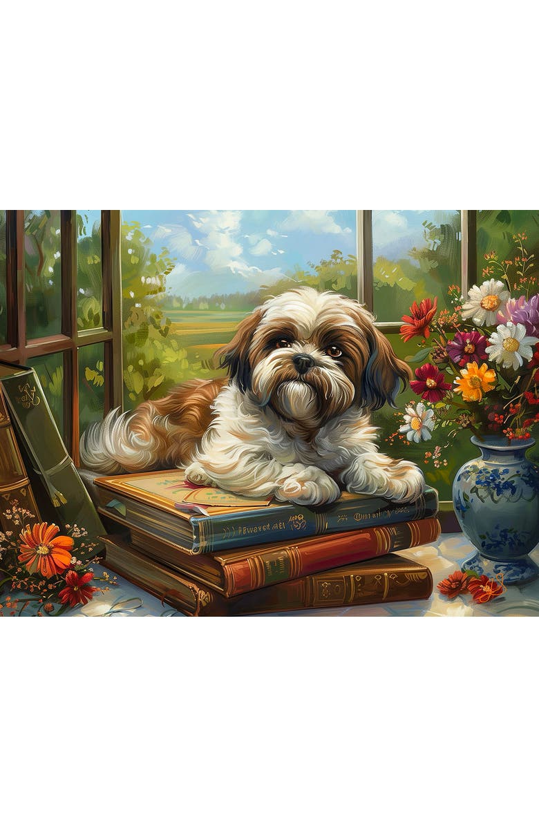 Sunsout Homework Shih Tzu 500 piece Jigsaw Puzzle for Adults, Alternate, color, Multicolor