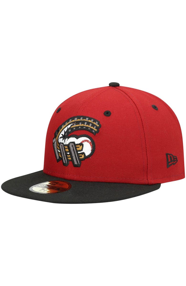 New Era Men's New Era Red Altoona Curve Authentic Collection Team Alternate 59FIFTY Fitted Hat, Main, color,
