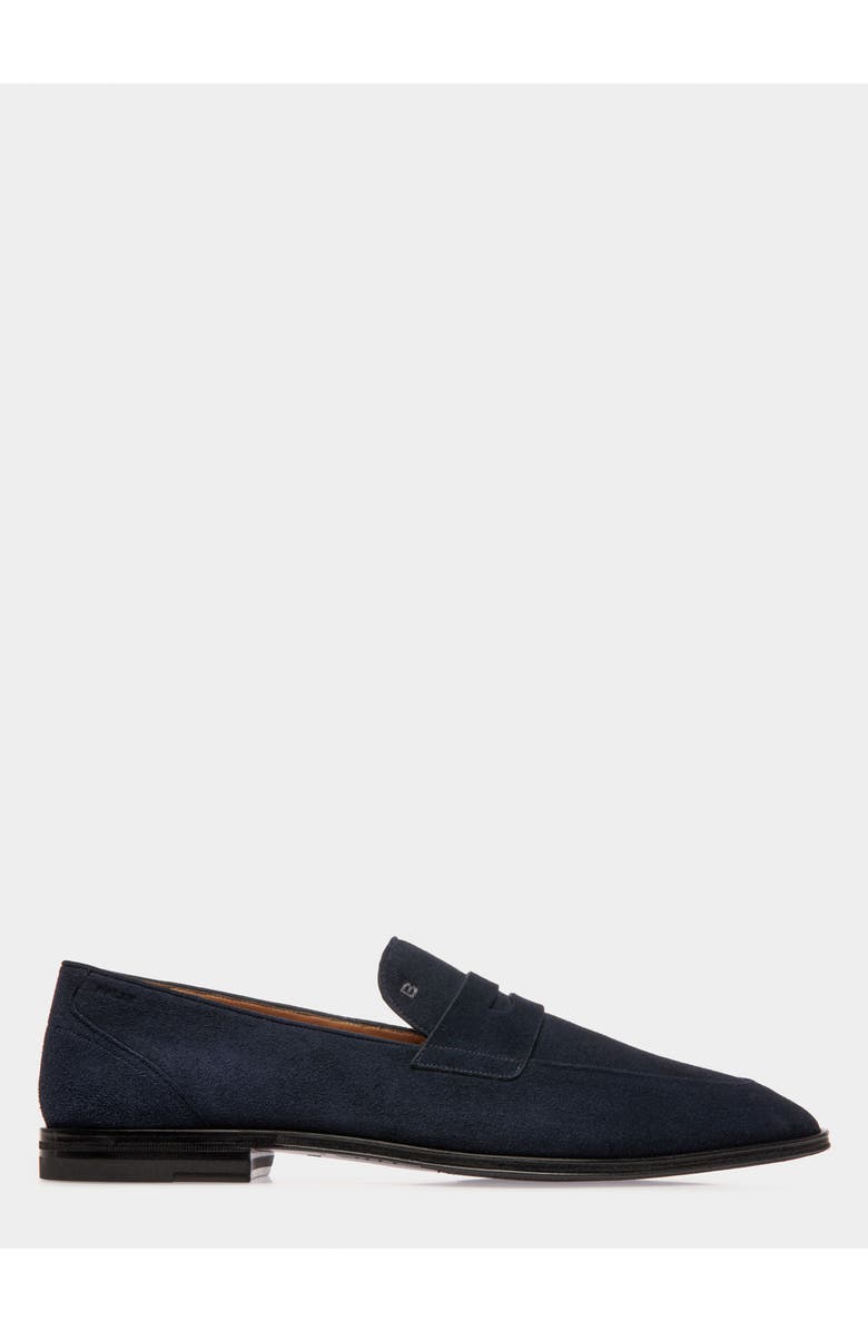 Bally Westminster Loafer In Suede Leather, Main, color, Blue