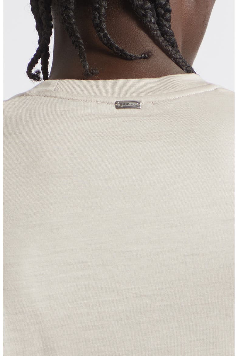 Solid Wool Jersey Crewneck T-Shirt, Alternate, color, 1985 CHAMPAGNE