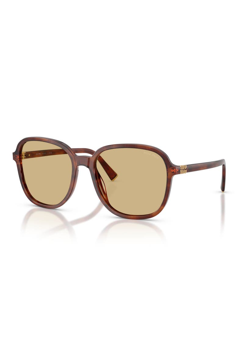 58mm Polarized Pillow Sunglasses, Alternate, color, STRIPED TOBACCO / YELLOW