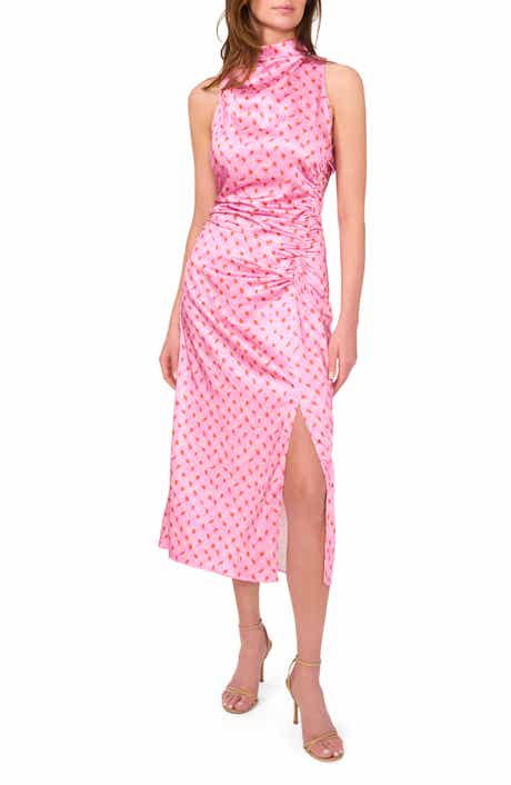 Parker The Ayla Ruched Satin Midi Dress