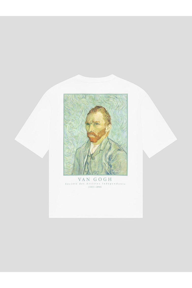 Self Portrait Van Gogh Cotton T-Shirt, Alternate, color, White