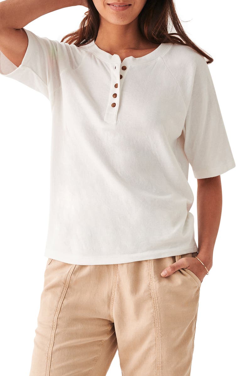 Faherty Cloud Short Sleeve Jersey Henley, Main, color,