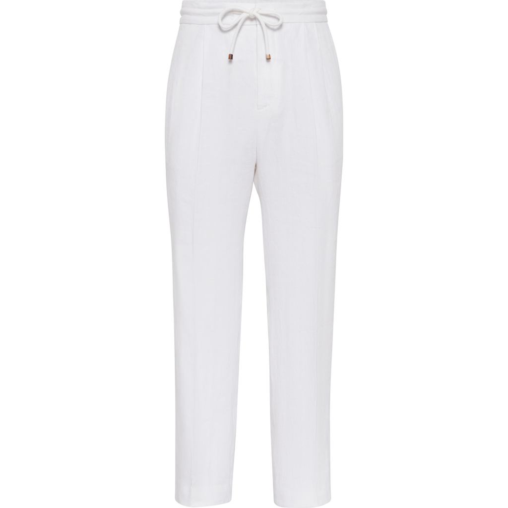 Brunello Cucinelli Trousers With Drawstring In Panama