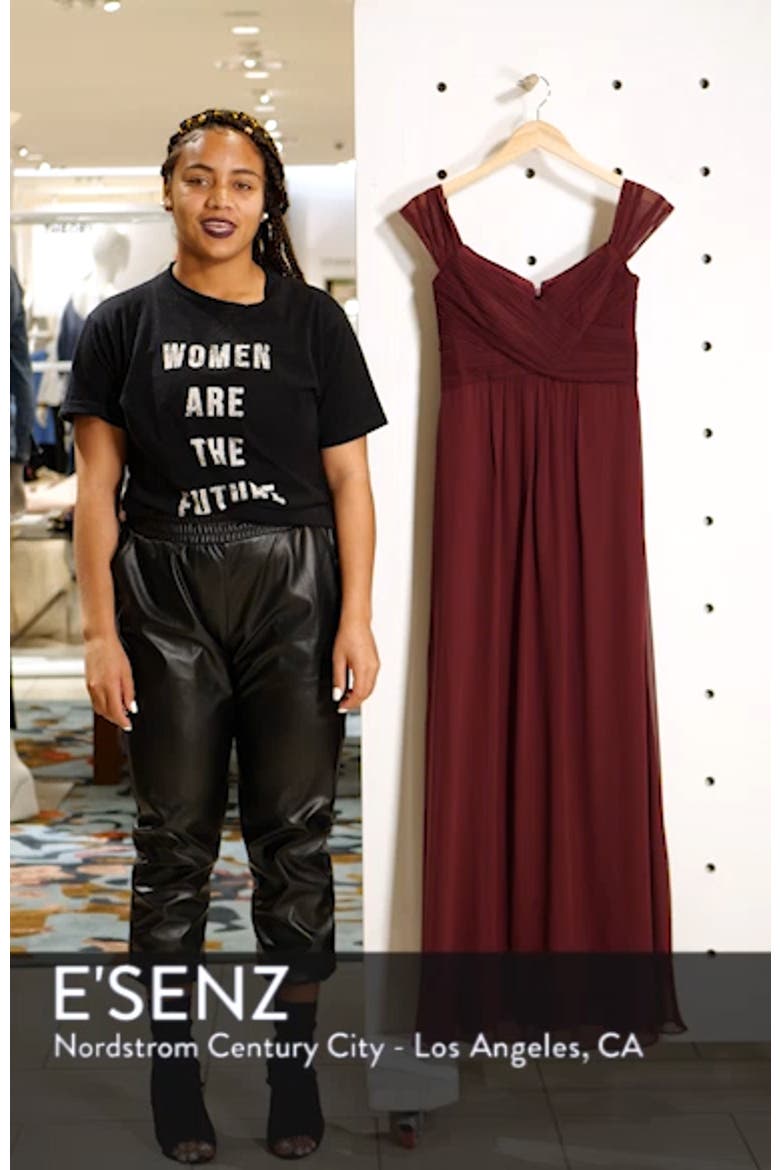 Off the Shoulder Chiffon A-Line Gown video