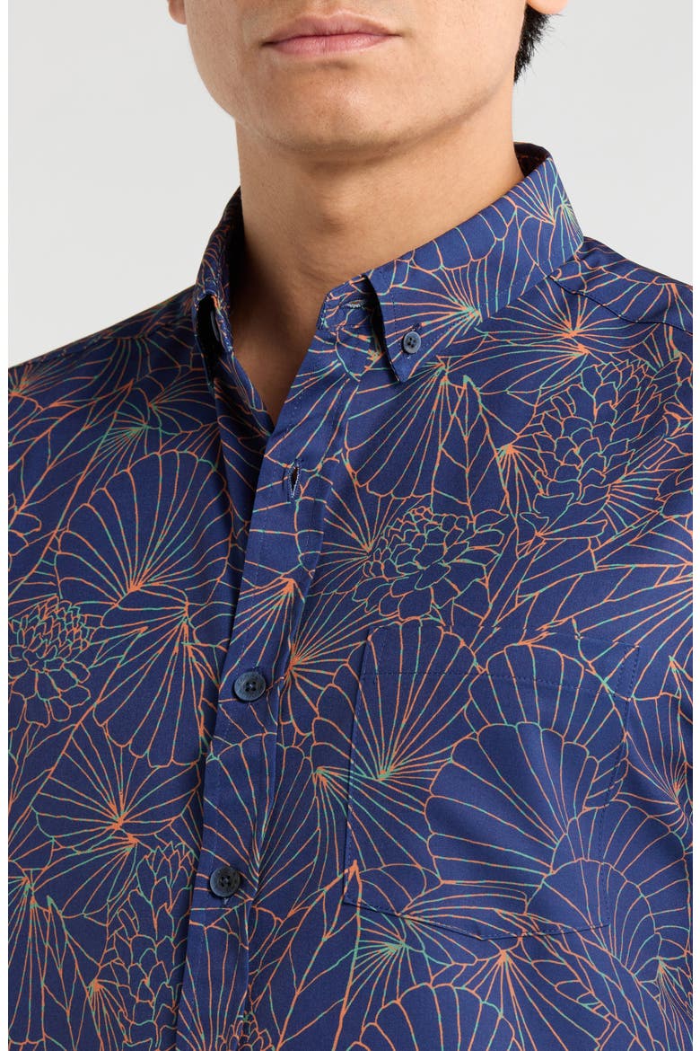 Ginger Lines Short Sleeve Shirt, Alternate, color, NAVY