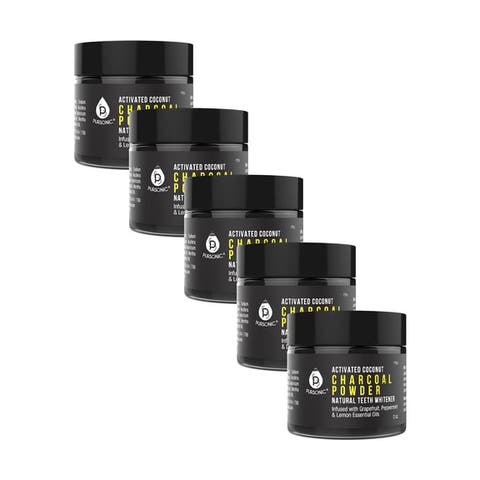 Teeth Whitening Charcoal Powder Natural 5-Pack - 2oz Each