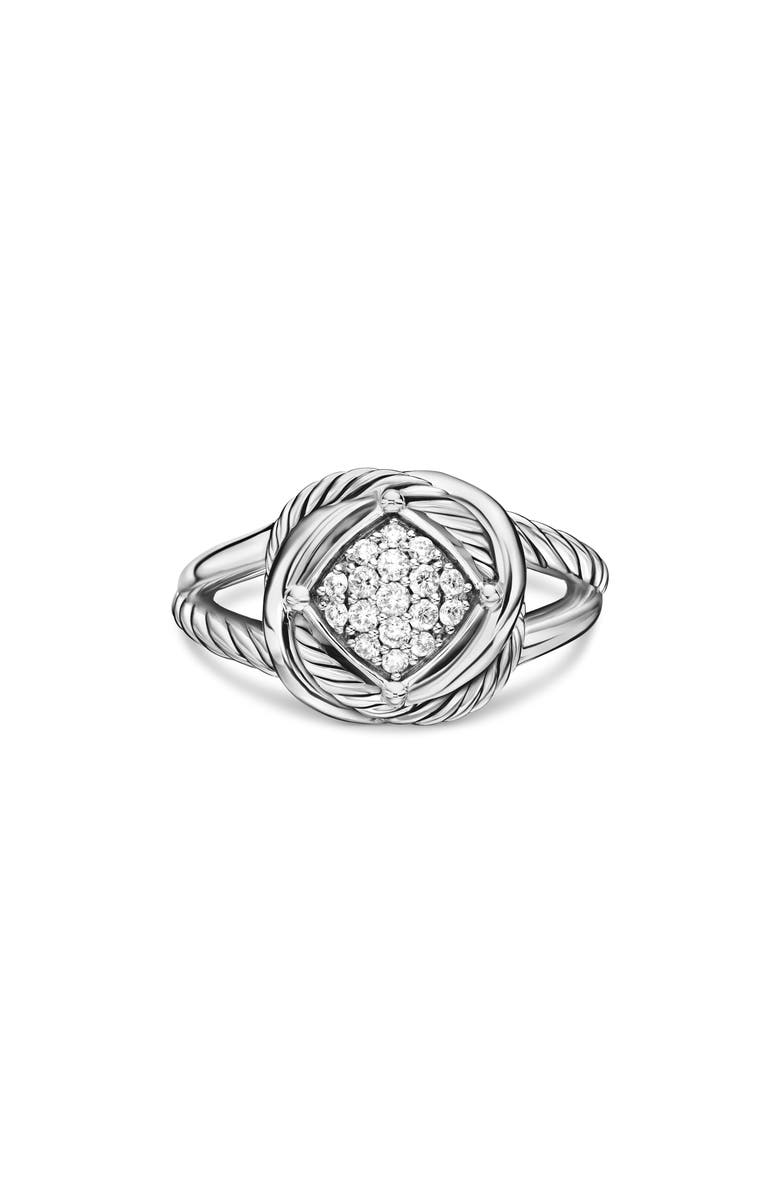 David Yurman Infinity Ring with Diamonds, Main, color, Diamond