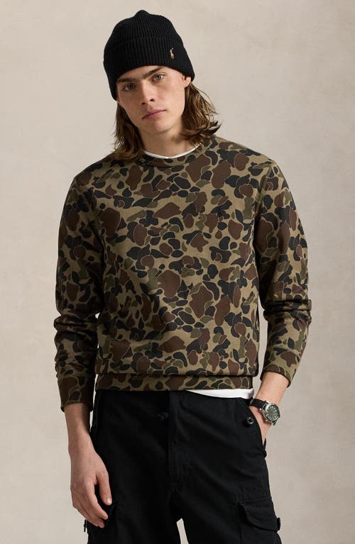 Polo Ralph Lauren Double-knit Camo Sweatshirt In Animal Print