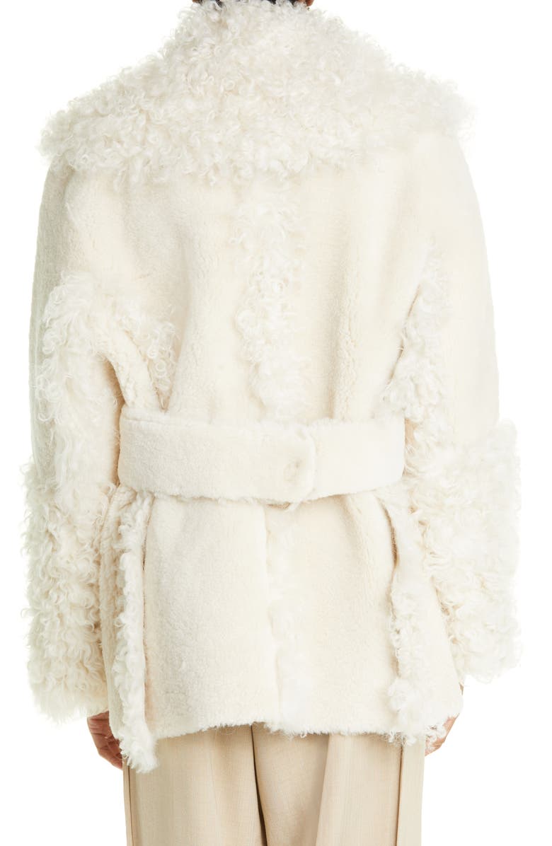 Jacquemus La Veste Piobbu Genuine Shearling Coat, Alternate, color,