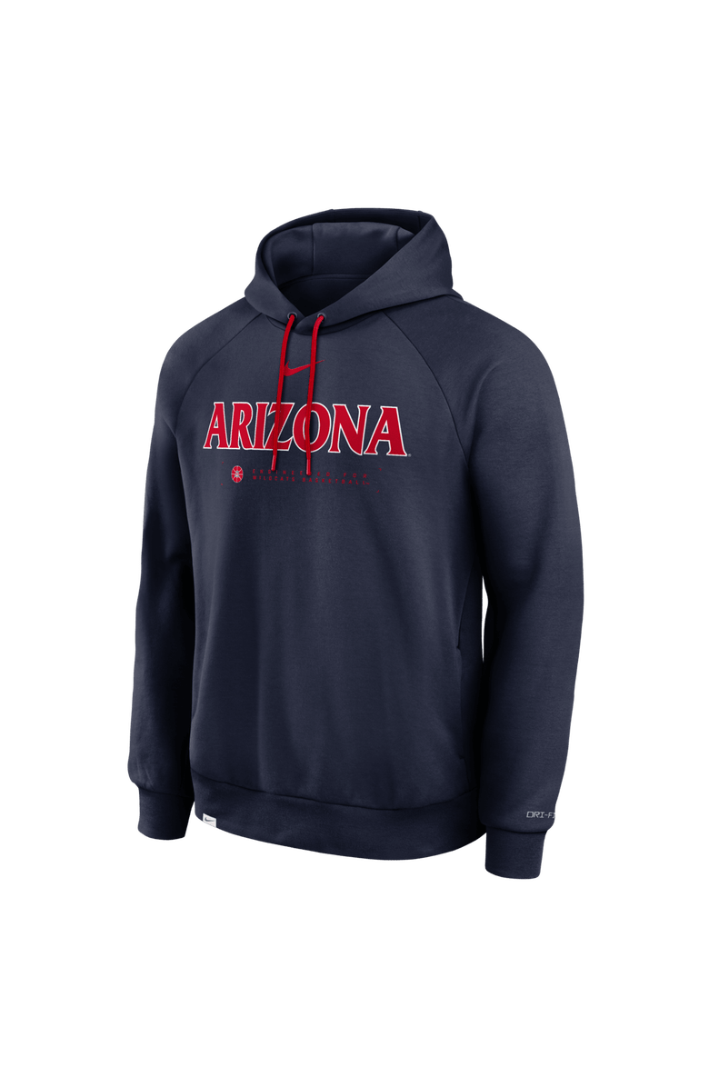 Nike Men's Nike Navy Arizona Wildcats 2025 Courtside Basketball Practice Raglan Dri-FIT Hoodie, Alternate, color, Navy