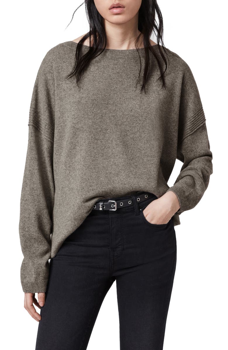 AllSaints Tara Cashmere & Wool Sweater, Main, color,