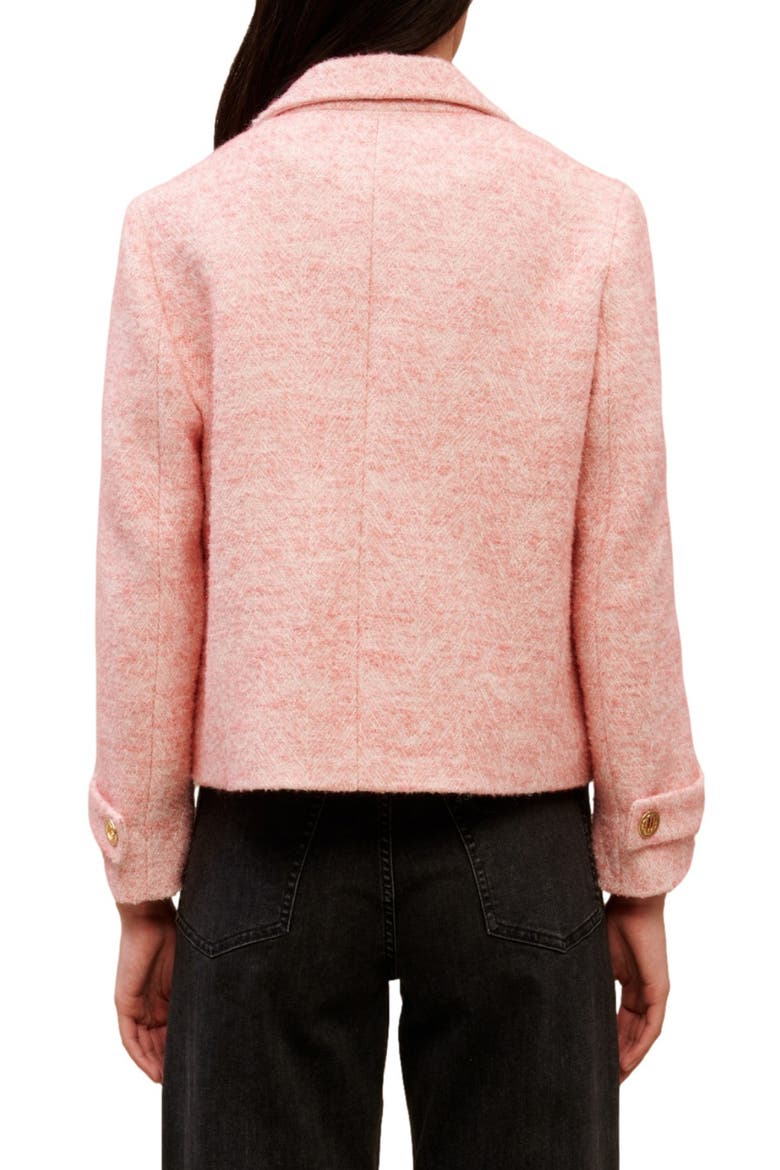 Vanello Crop Jacket, Alternate, color, ROSE
