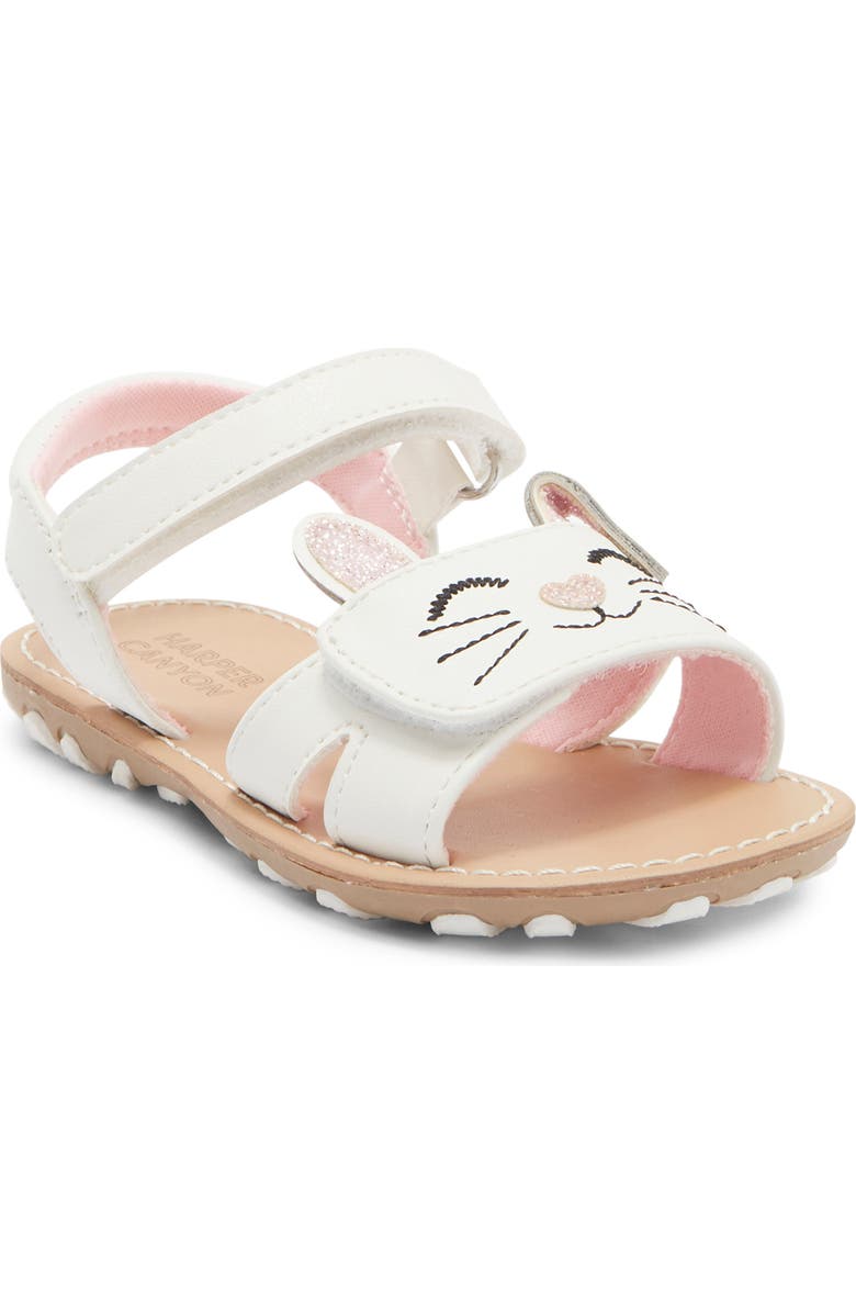 Harper Canyon Kids' Bunny Critter Sandal, Main, color, White