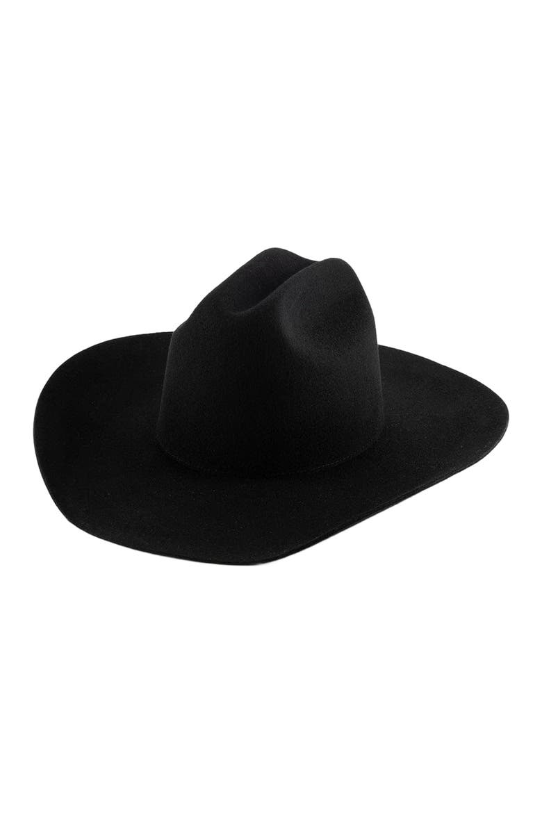 Stylish Teddy Cattleman Hat, Main, color, Black