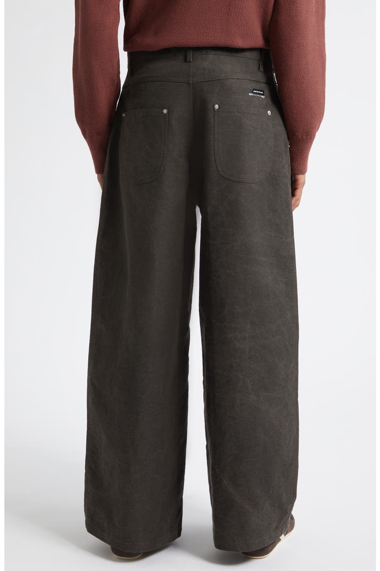 Superbaggy Cotton Moleskin Wide Leg Pants, Alternate, color, BLACK