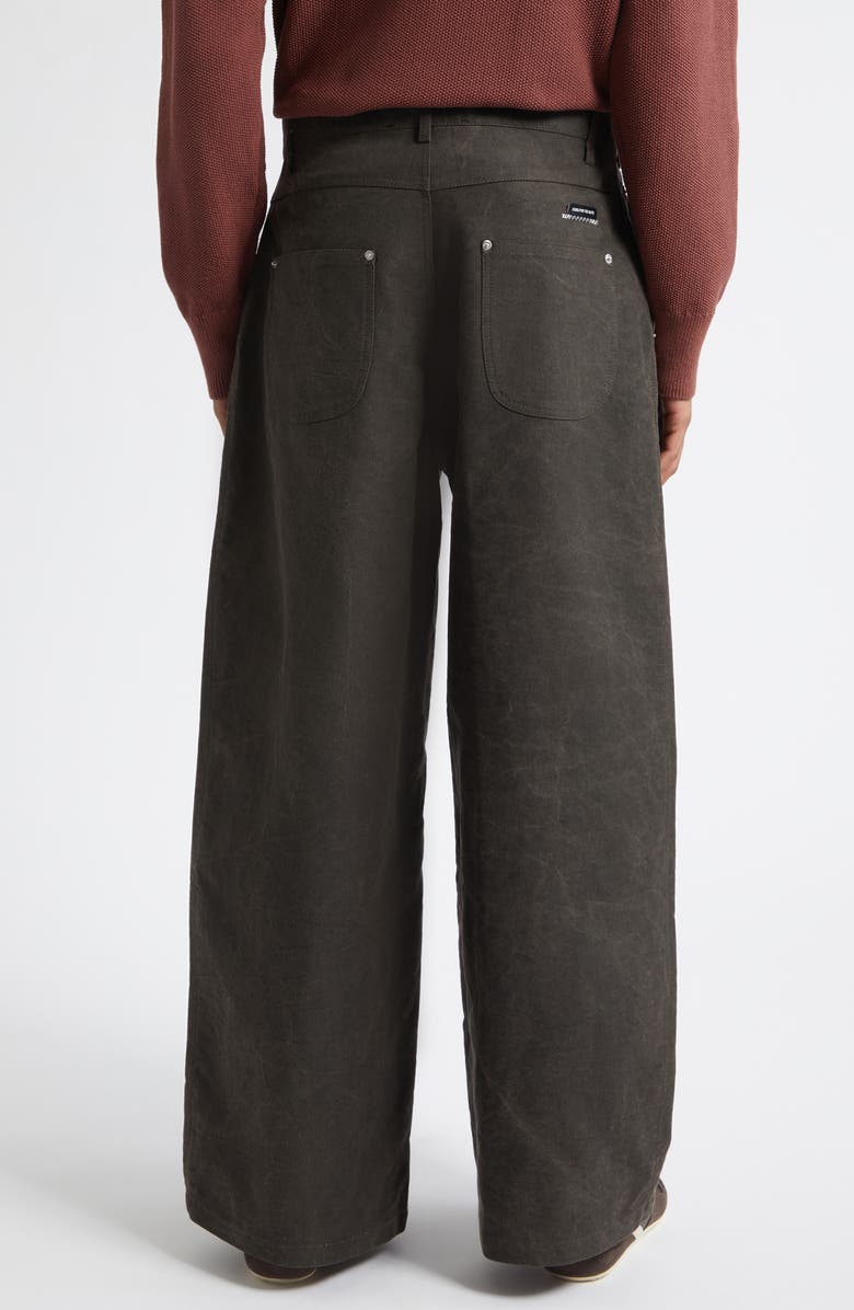 SONG FOR THE MUTE Superbaggy Cotton Moleskin Wide Leg Pants, Alternate, color, Black
