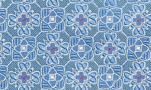 Eton Floral Silk Tie In Light Blue
