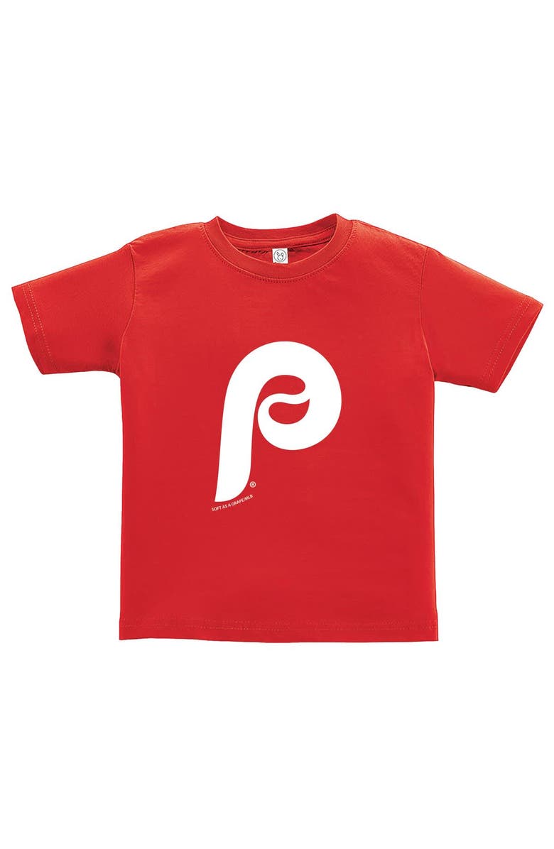 SOFT AS A GRAPE Toddler Soft as a Grape Red/Gray Philadelphia Phillies Cooperstown Collection Two-Pack T-Shirt Set, Alternate, color, Red