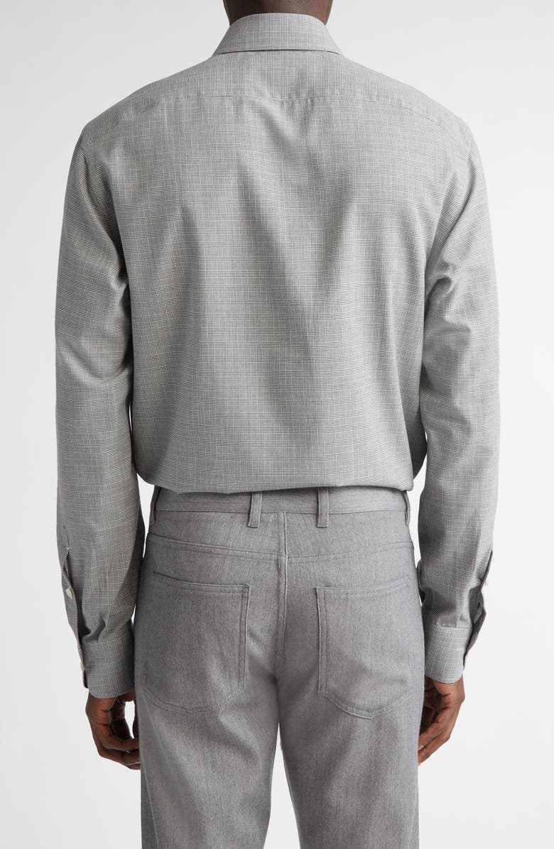 ISAIA Cotton & Cashmere Button-Up Shirt, Alternate, color, Light Grey