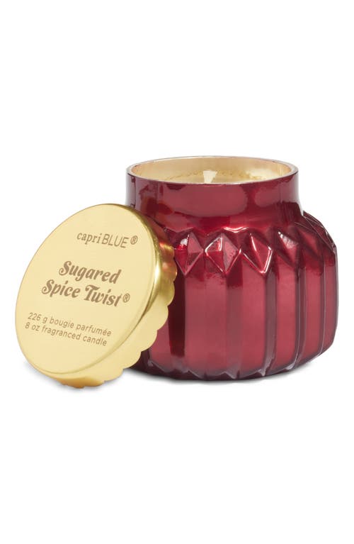 Capri Blue Sugared Spice Twist Scented Royal Gem Signature Candle In Red