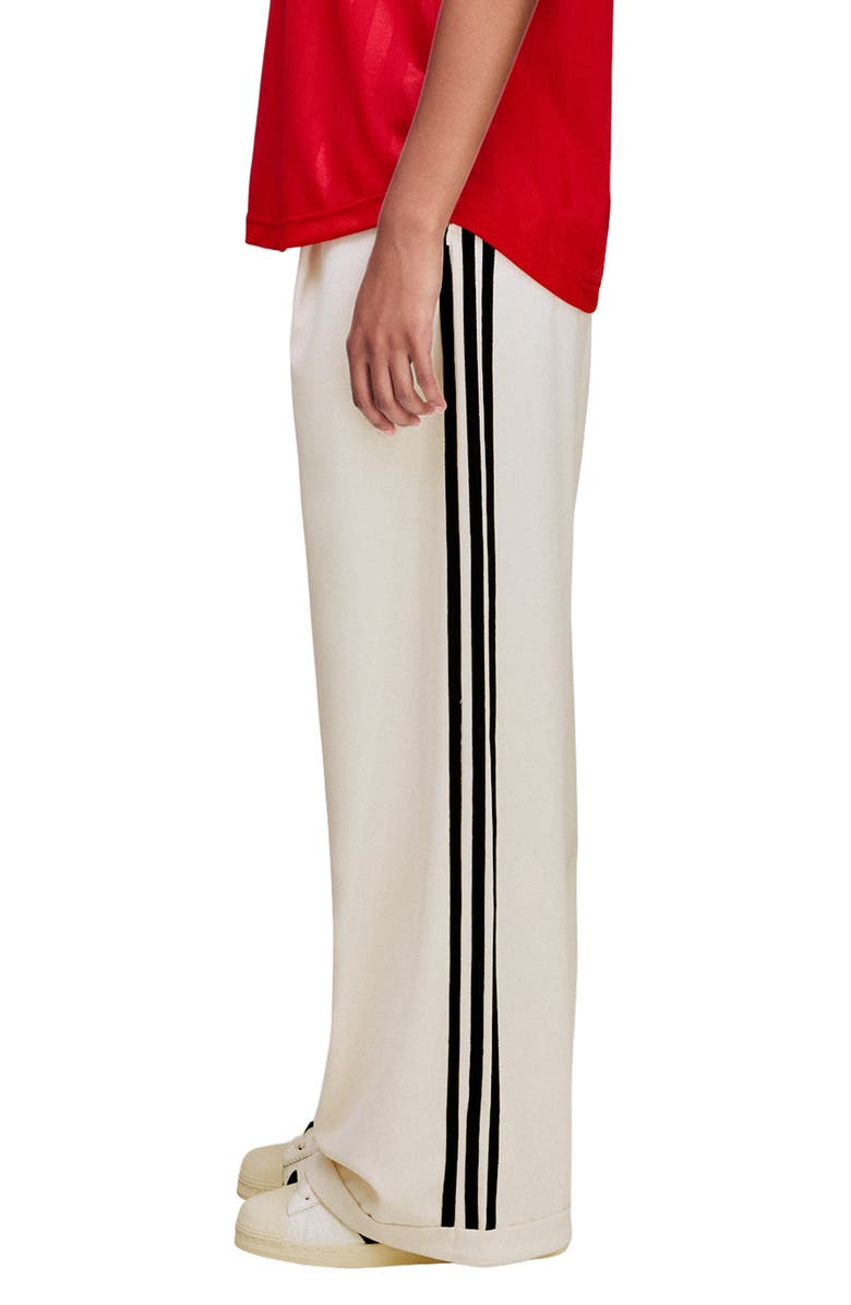 adidas x Wales Bonner Pleated Wide Leg Woven Track Pants, Alternate, color, Wonder White